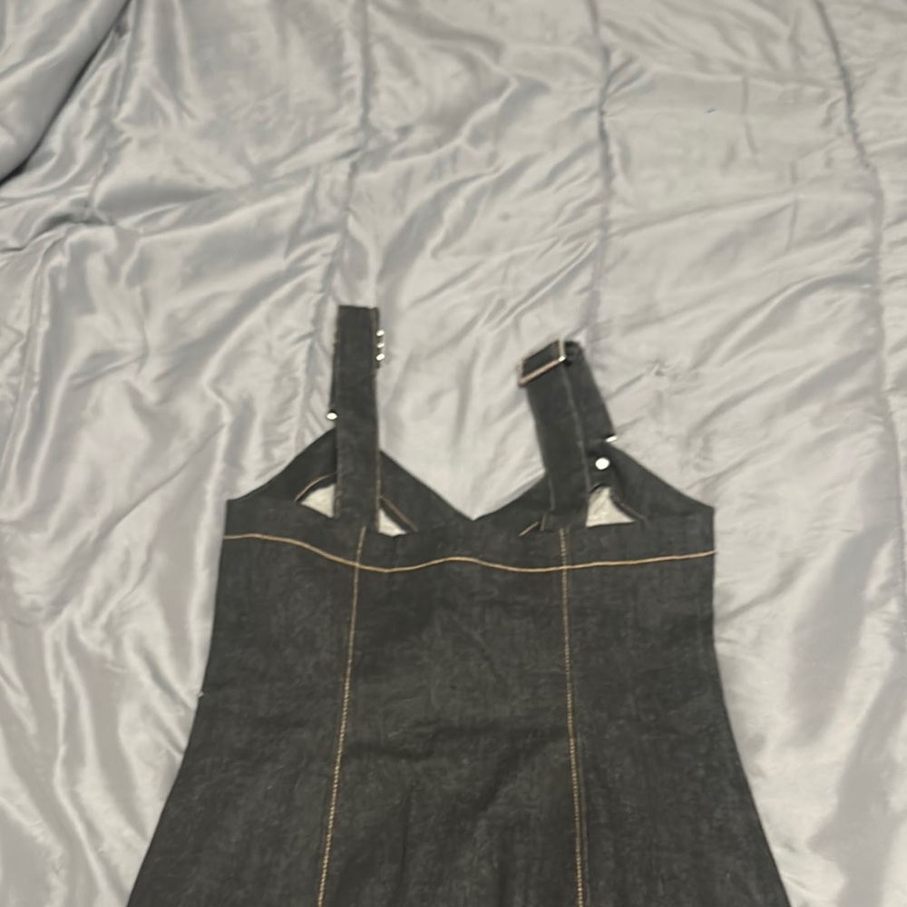 Le Lis Black Denim Midi Dress - Picture 3 of 3